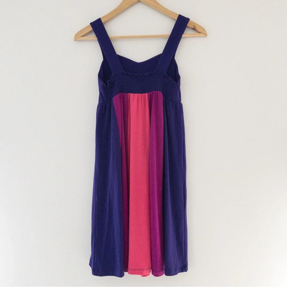 Gap Purple Stripe Color Block Swing Dress